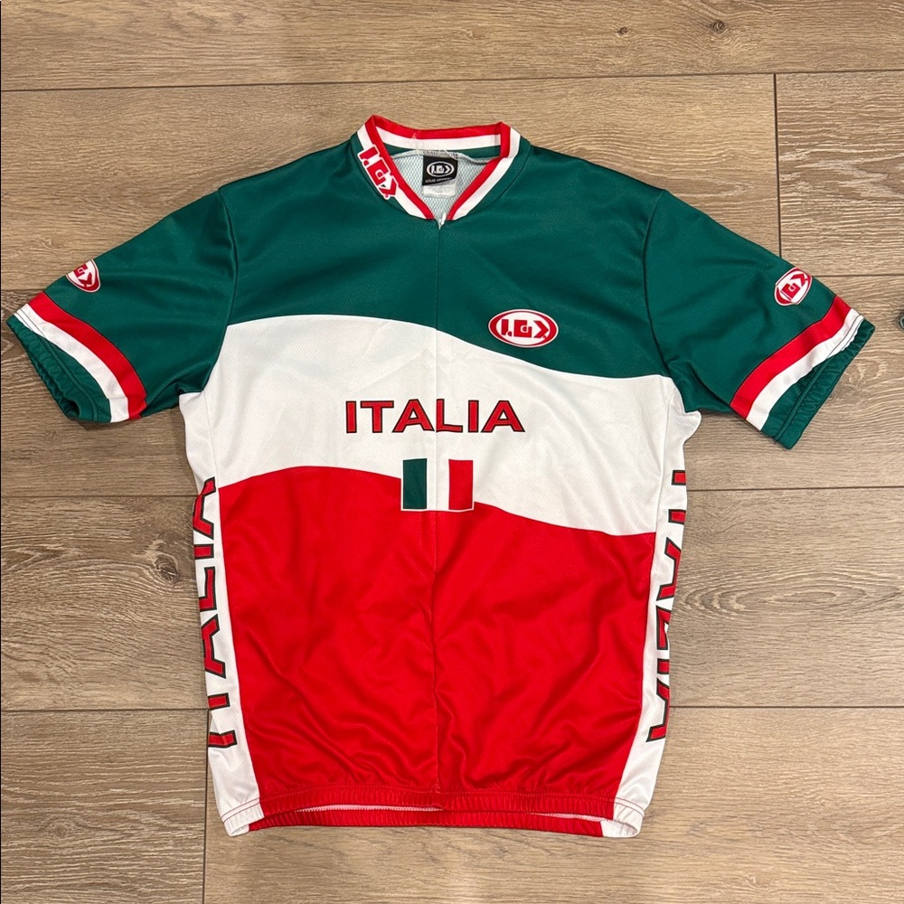 IGP Italia Men's Cycling Jersey - Green, Red, White